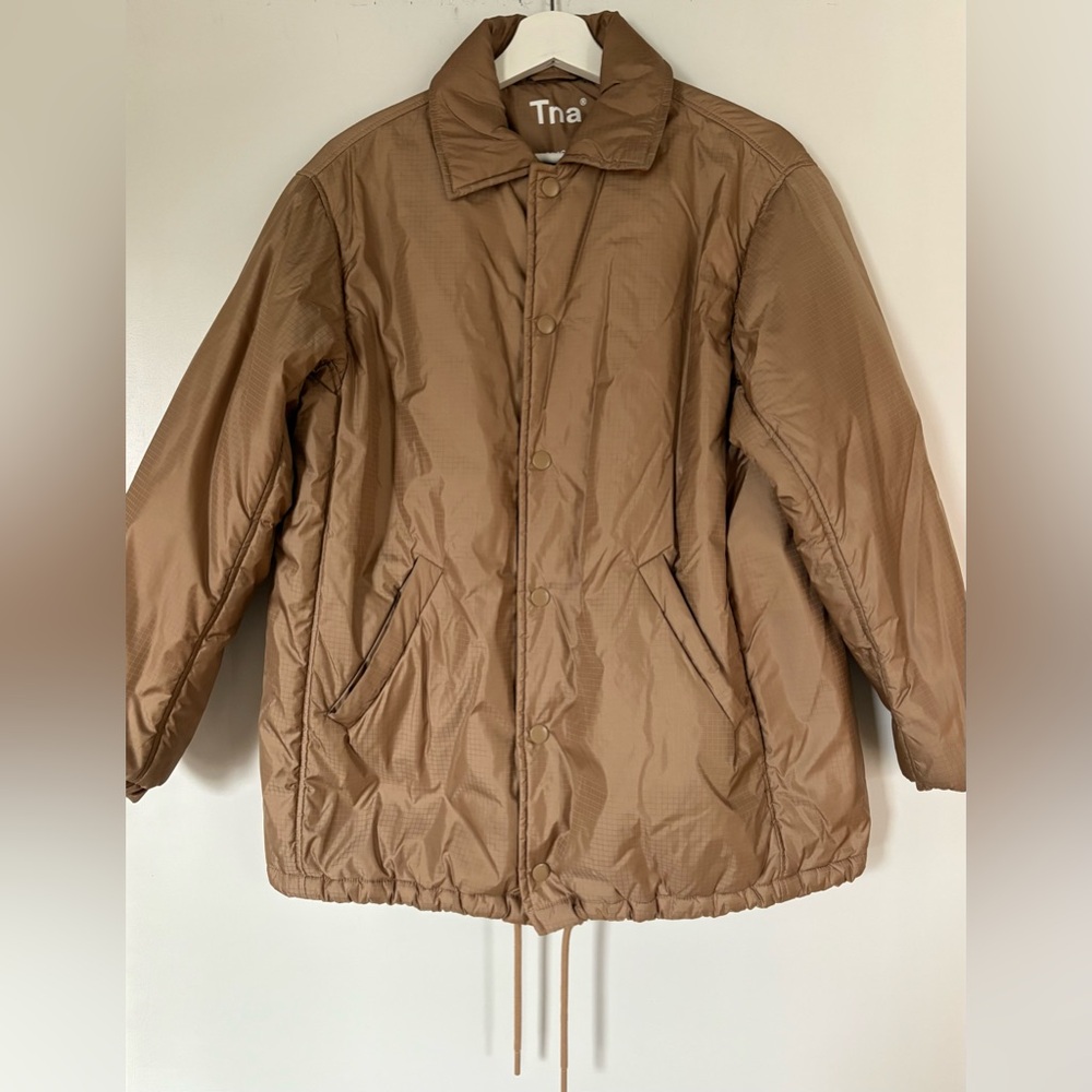 Aritzia TNA Coaches jacket, tan, size 1